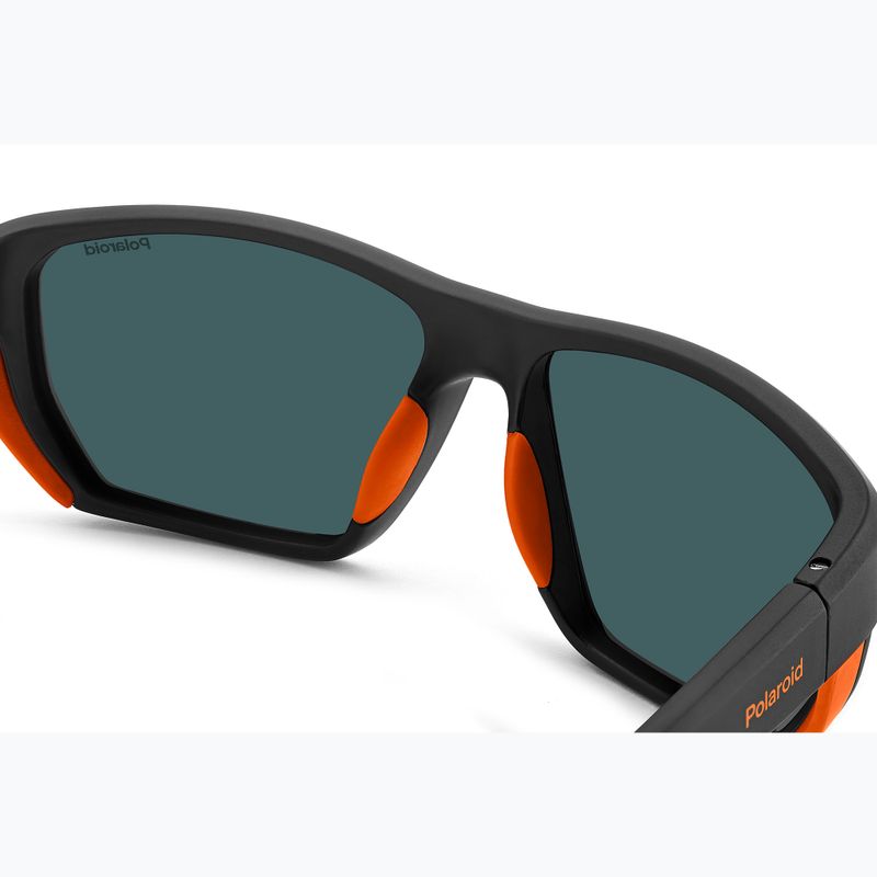 Ochelari de soare pentru bărbați Polaroid PLD 7057/S matte black orange/red multilayer polarized 8