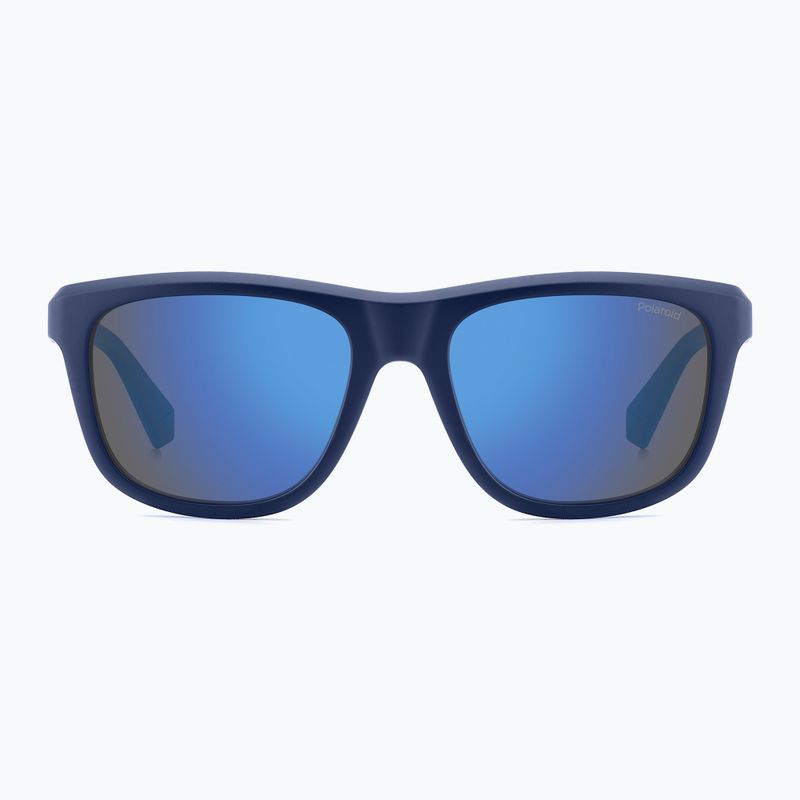 Ochelari de soare polarizați Polaroid PLD 2163/S albastru mat/oglindă albastră 3