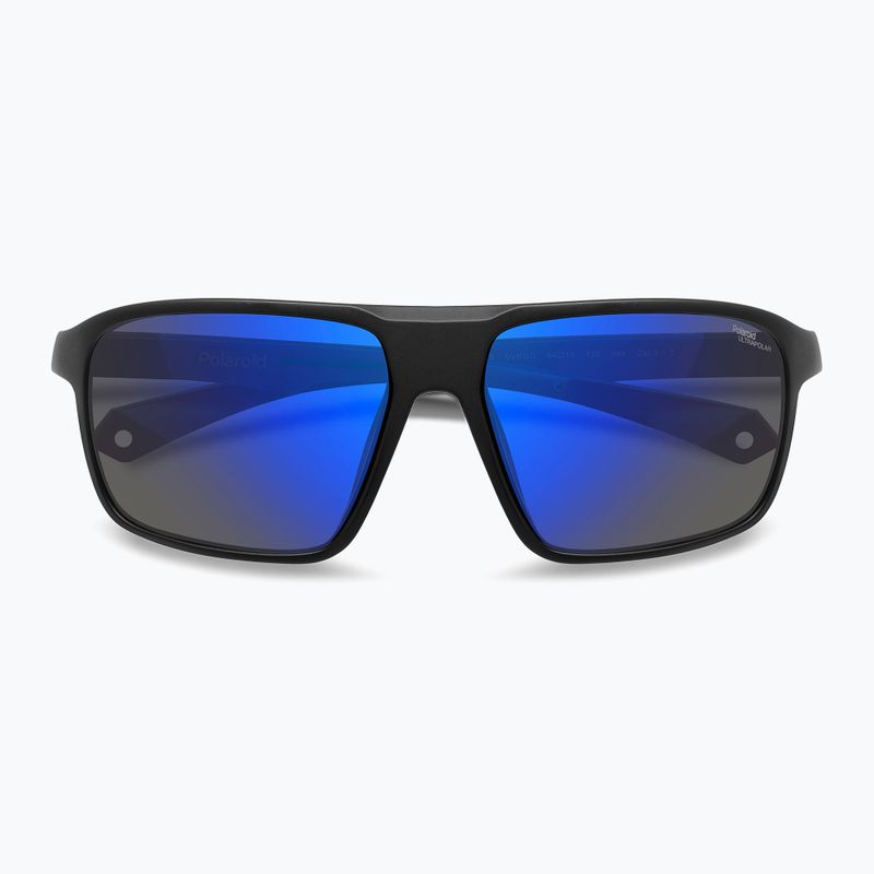 Ochelari de soare pentru bărbați Polaroid PLD 7058/S negru mat albastru/albastru oglindă polarizată hc 4