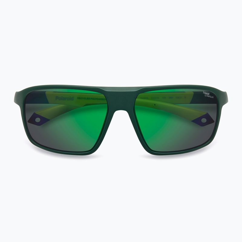 Ochelari de soare Polaroid PLD 7058/S verde mat/verde oglindă polarizată cu contrast ridicat pentru bărbați 4