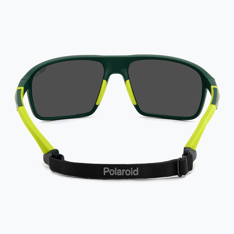 Ochelari de soare Polaroid PLD 7058/S verde mat/verde oglindă polarizată cu contrast ridicat pentru bărbați 5