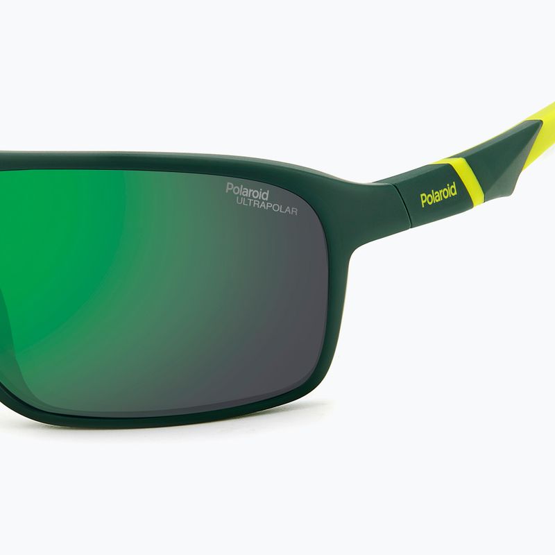 Ochelari de soare Polaroid PLD 7058/S verde mat/verde oglindă polarizată cu contrast ridicat pentru bărbați 6