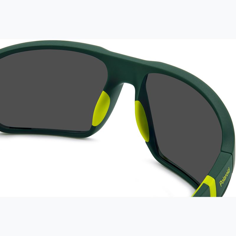 Ochelari de soare Polaroid PLD 7058/S verde mat/verde oglindă polarizată cu contrast ridicat pentru bărbați 7
