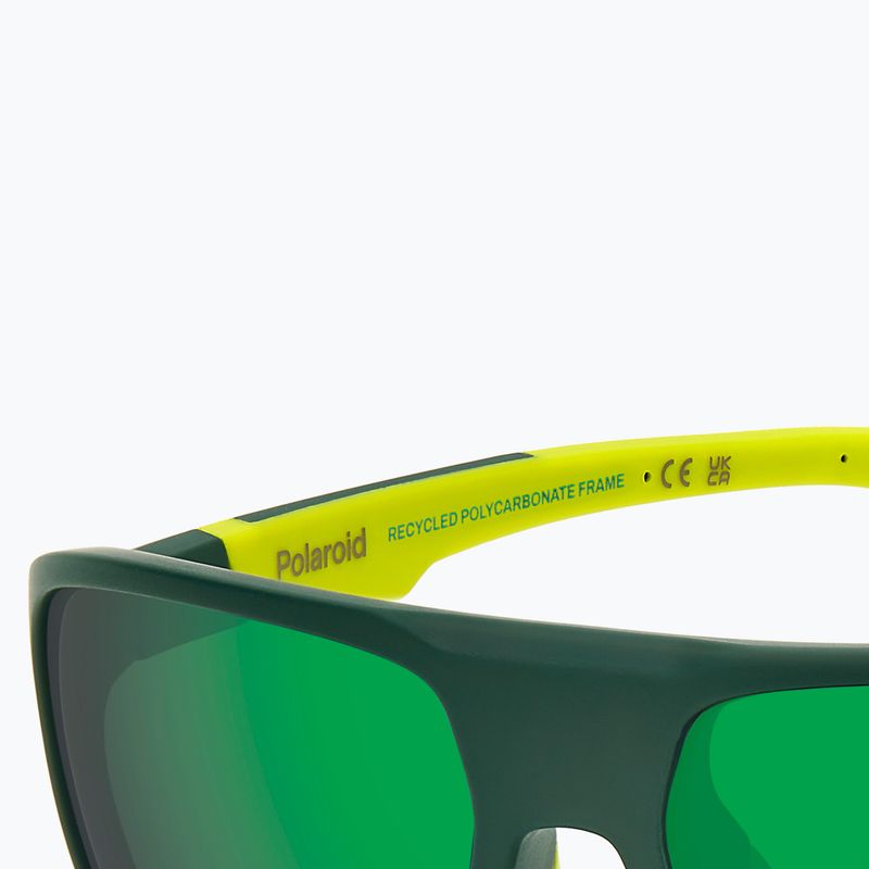 Ochelari de soare Polaroid PLD 7058/S verde mat/verde oglindă polarizată cu contrast ridicat pentru bărbați 8