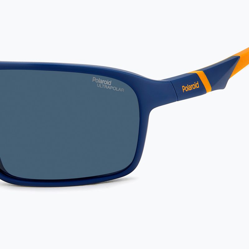 Ochelari de soare pentru bărbați Polaroid PLD 7058/S albastru mat/albastru polarizați cu contrast ridicat 6