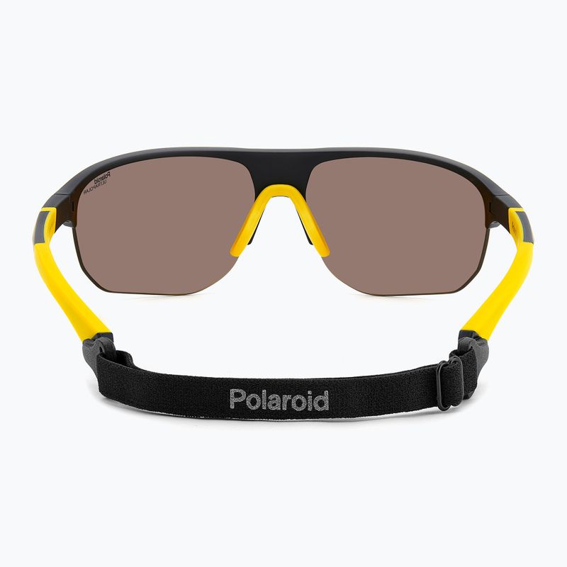 Ochelari de soare polarizați cu contrast ridicat Polaroid PLD 7059/S negru mat galben/galben auriu pentru bărbați 4