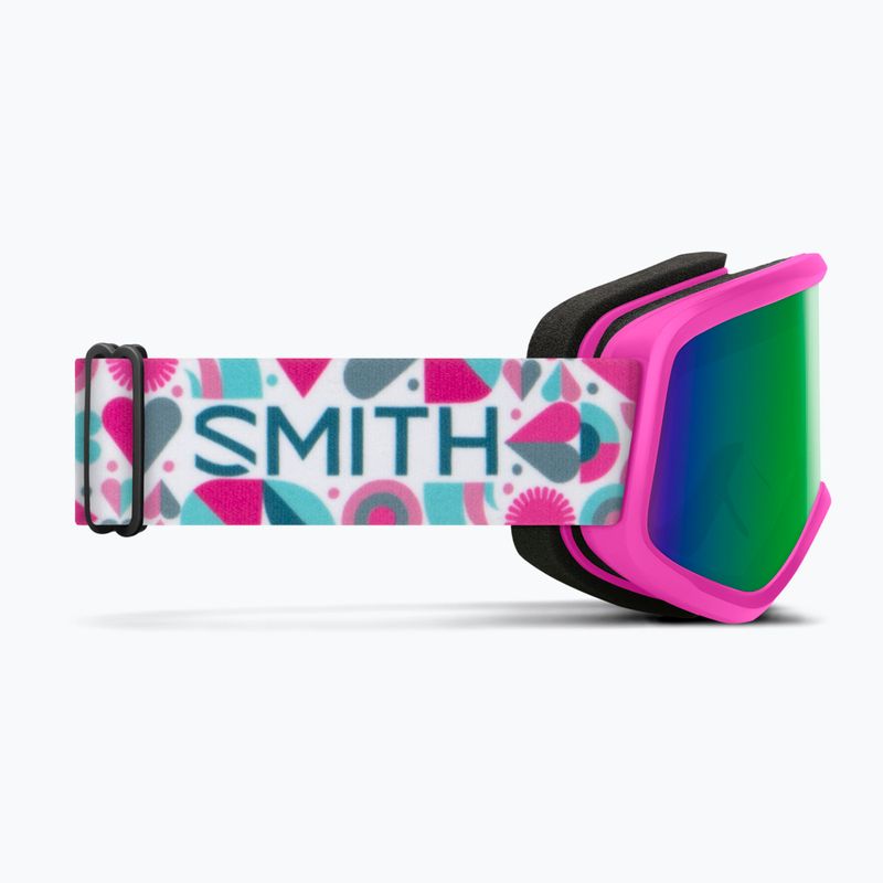 Ochelari de schi Smith Snowday Jr vivid pink hearts/green sol-x mirror 4