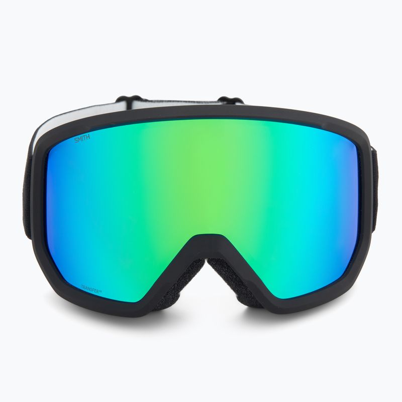 Ochleari de schi Smith Transfer black/green sol-x mirror 2