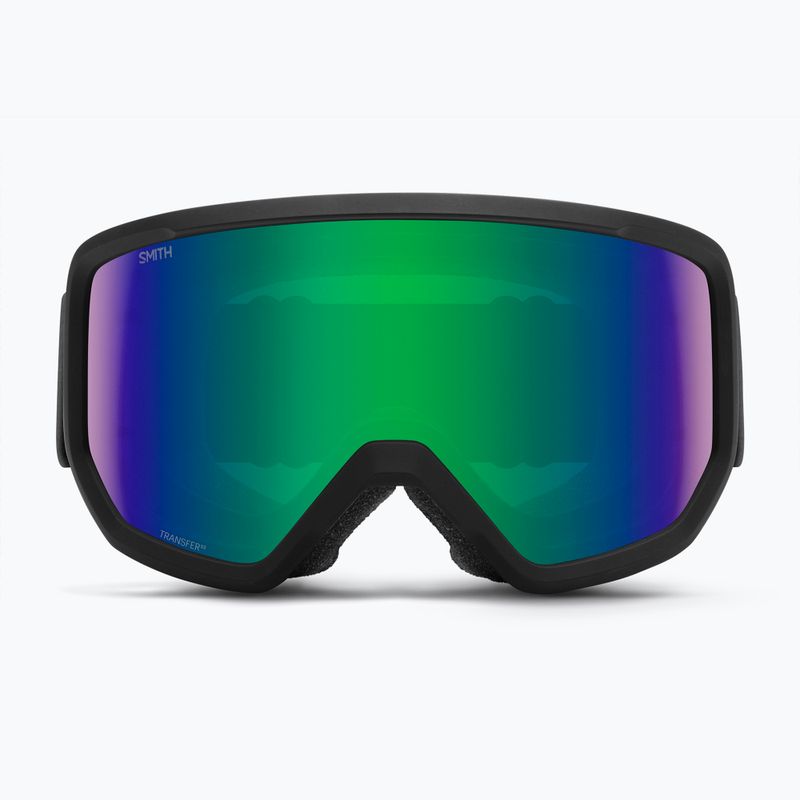 Ochleari de schi Smith Transfer black/green sol-x mirror 2