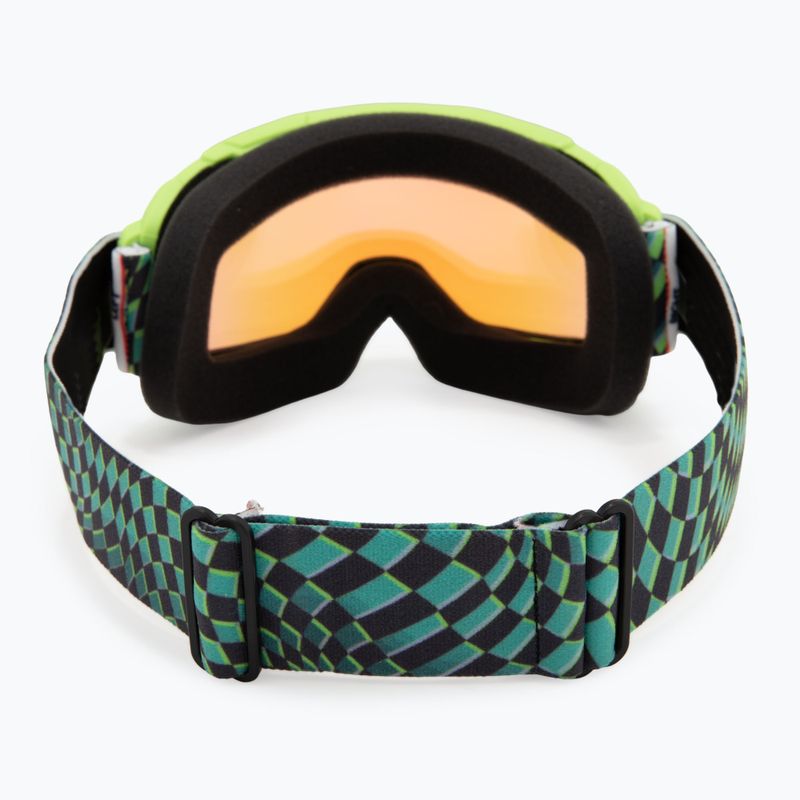 Ochleari de schi pentru copii Smith Daredevil Jr electric lime left turn/blue sensor mirror 3