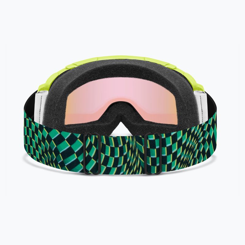 Ochleari de schi pentru copii Smith Daredevil Jr electric lime left turn/blue sensor mirror 7