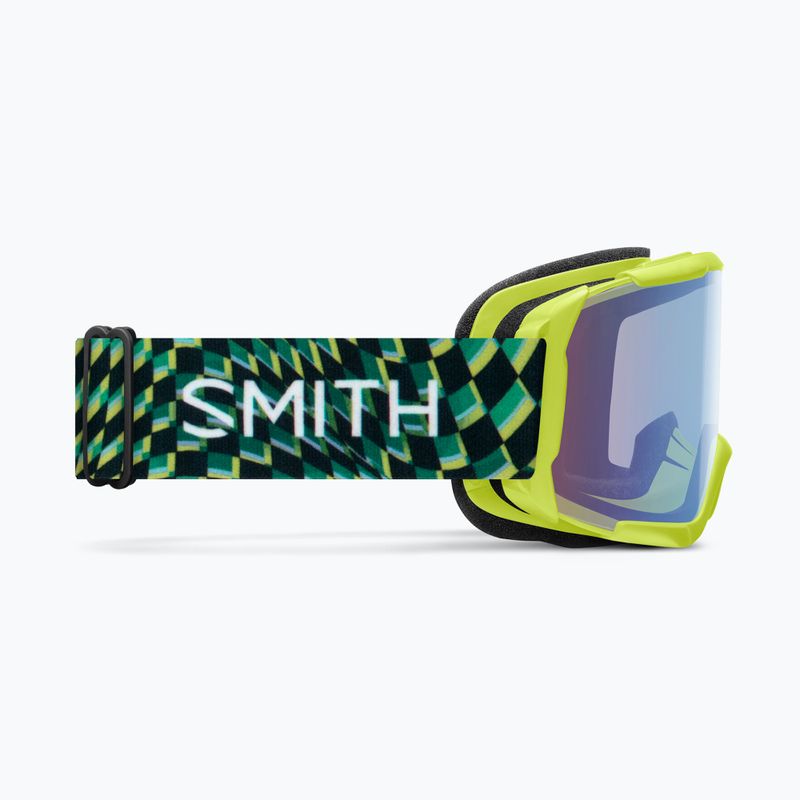 Ochleari de schi pentru copii Smith Daredevil Jr electric lime left turn/blue sensor mirror 8