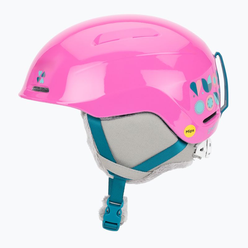 Cască de schi pentru copii Smith Glide Jr Mips vivid pink hearts 3