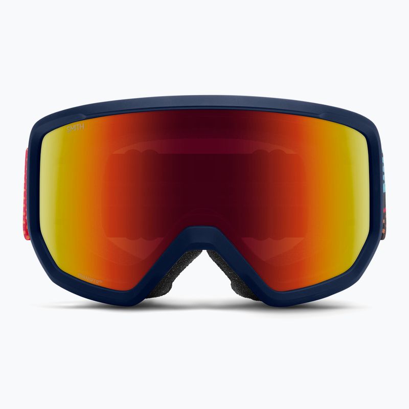 Ochelari de schi Smith Transfer S3 midnight geo alpine/red solx mirror antifog 2