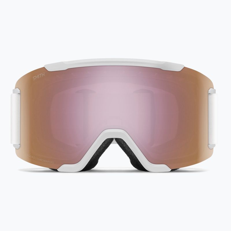 Ochelari de schi Smith Squad S2 white vapor/chromapop everyday rose gold mirror 2