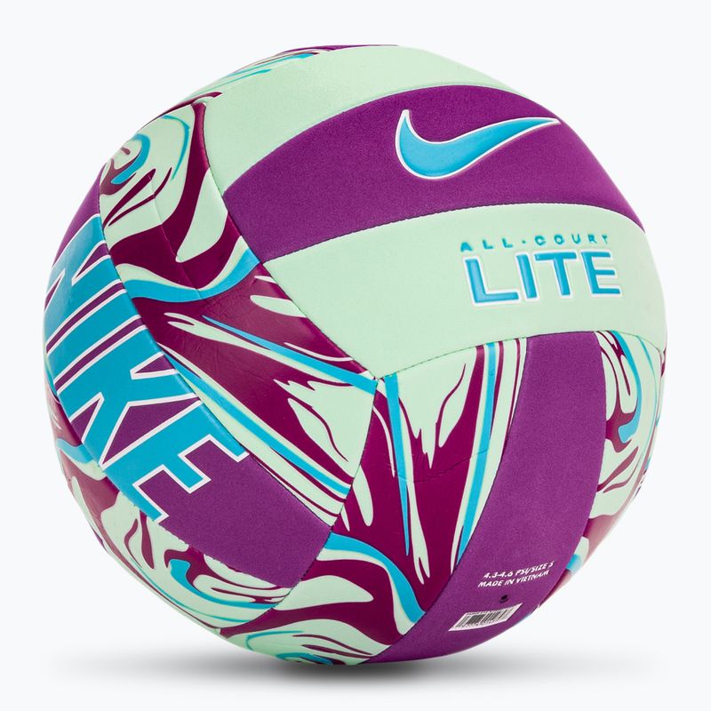 Minge de volei Nike All Court Lite Volleyball Deflated size 5 vivid purple/mint foam/baltic blue 2