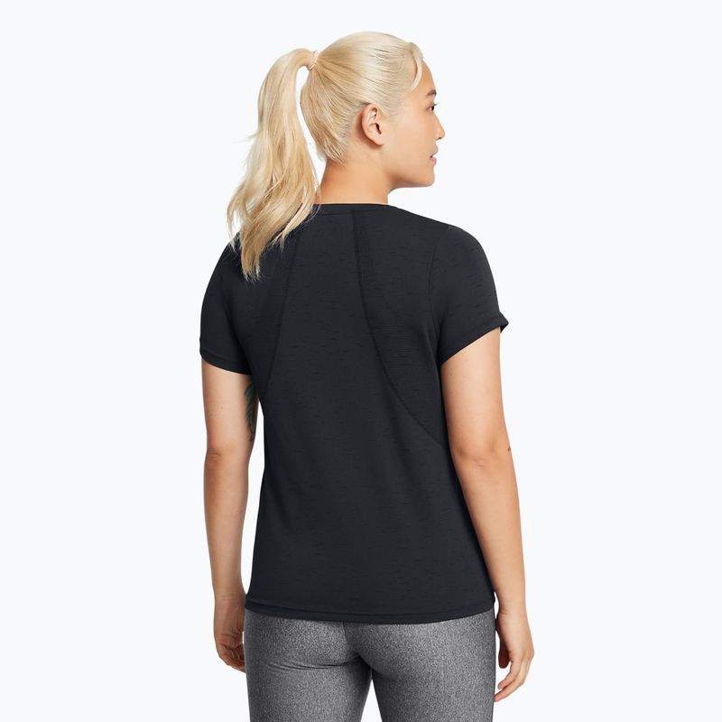 Tricou de antrenament Under Armour pentru femei Vanish Seamless Loose negru/antracit/alb 2