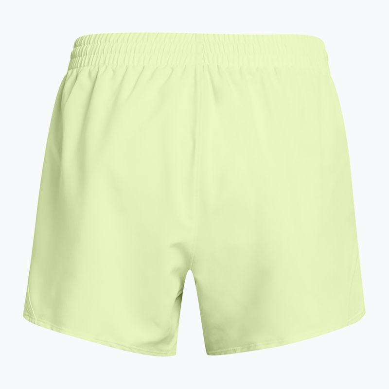 Pantaloni scurți de alergare pentru femei Under Armour Fly By 3" retro green/retro green/reflective 2