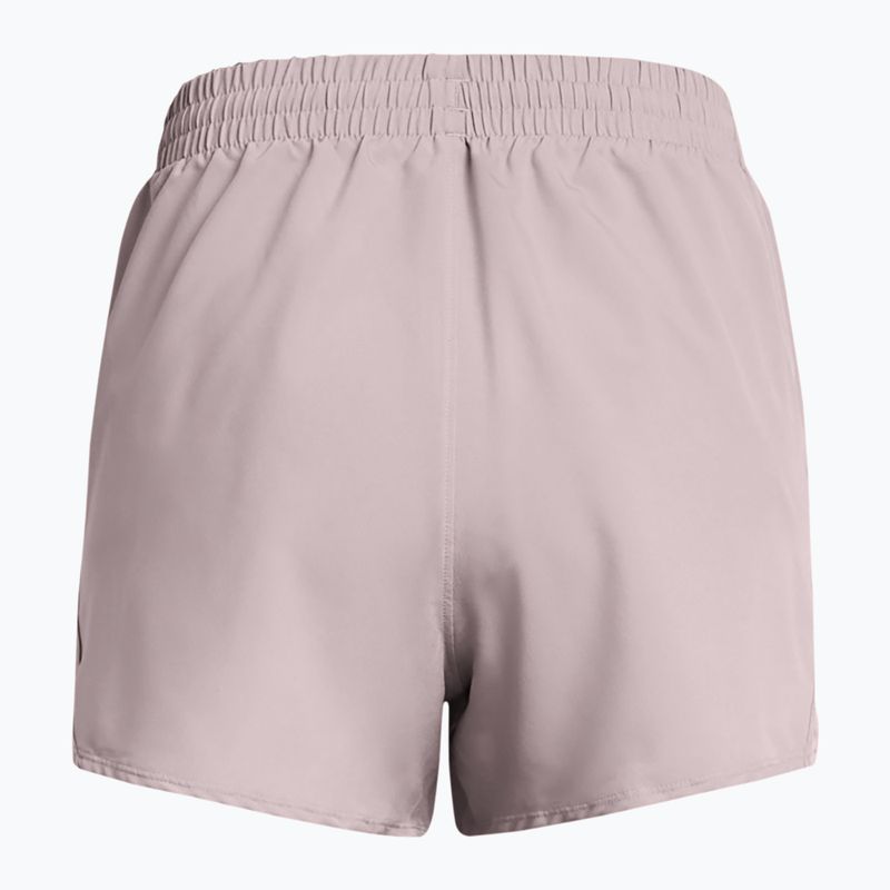 Pantaloni scurți de alergare pentru femei Under Armour Fly By 3" tetra gray/tetra gray/reflective 2