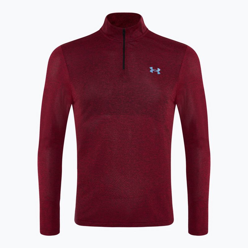 Bluză de alergare pentru bărbați Under Armour Seamless Stride 1/4 Zip racer red/reflective