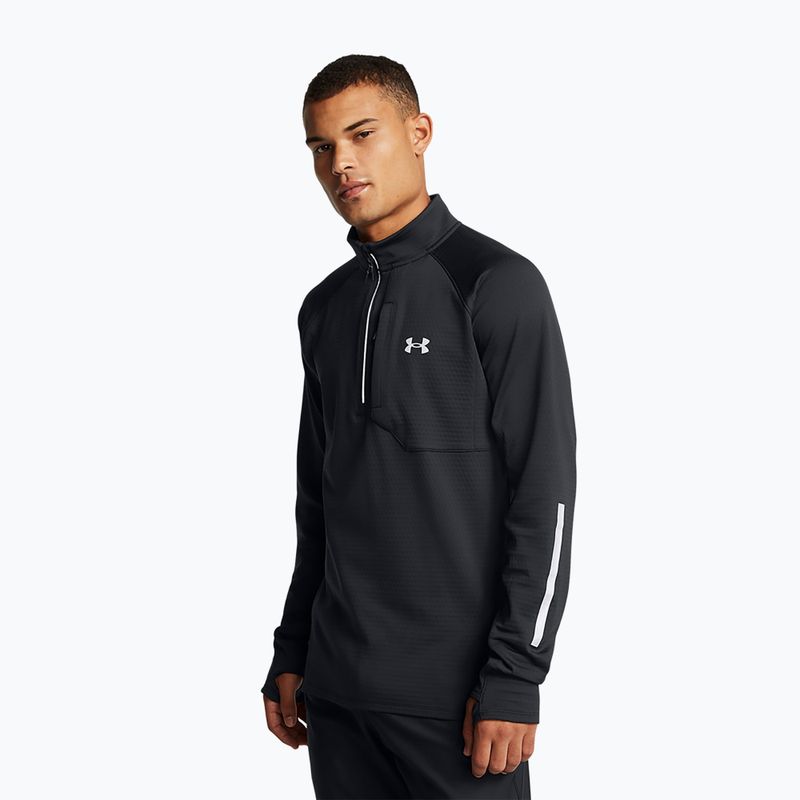 Under Armour Launch Elite CW Half Zip negru / reflectorizant bărbați alergare hanorac