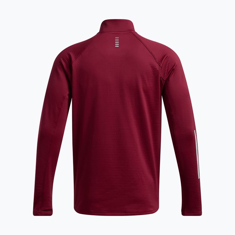 Bărbați Under Armour Launch Elite CW Half Zip cardinal / reflectorizant alergare hanorac 4