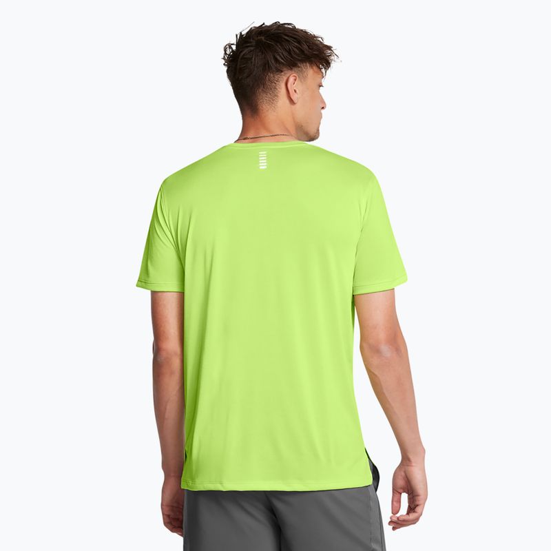 Tricou de alergare pentru bărbați Under Armour UA Launch morph verde/reflectorizant 2