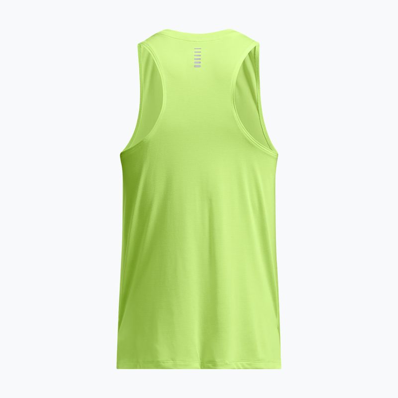 Under Armour Launch Singlet morf verde/reflectorizant bărbați alergare rezervor top 4