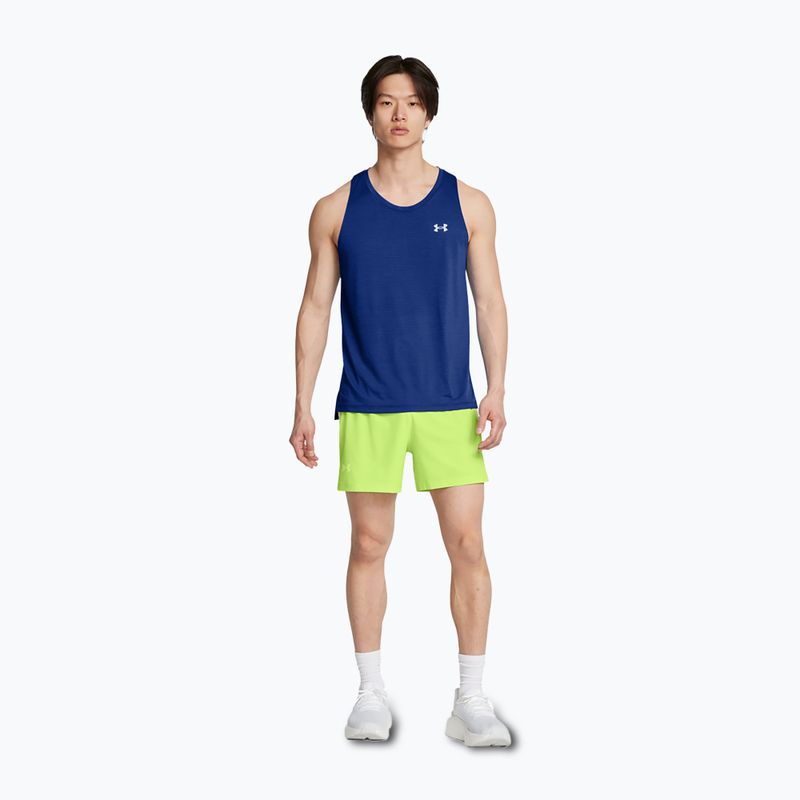 Pantaloni scurți de alergare pentru bărbați Under Armour Launch Elite 5" morph green/morph green/reflective 2