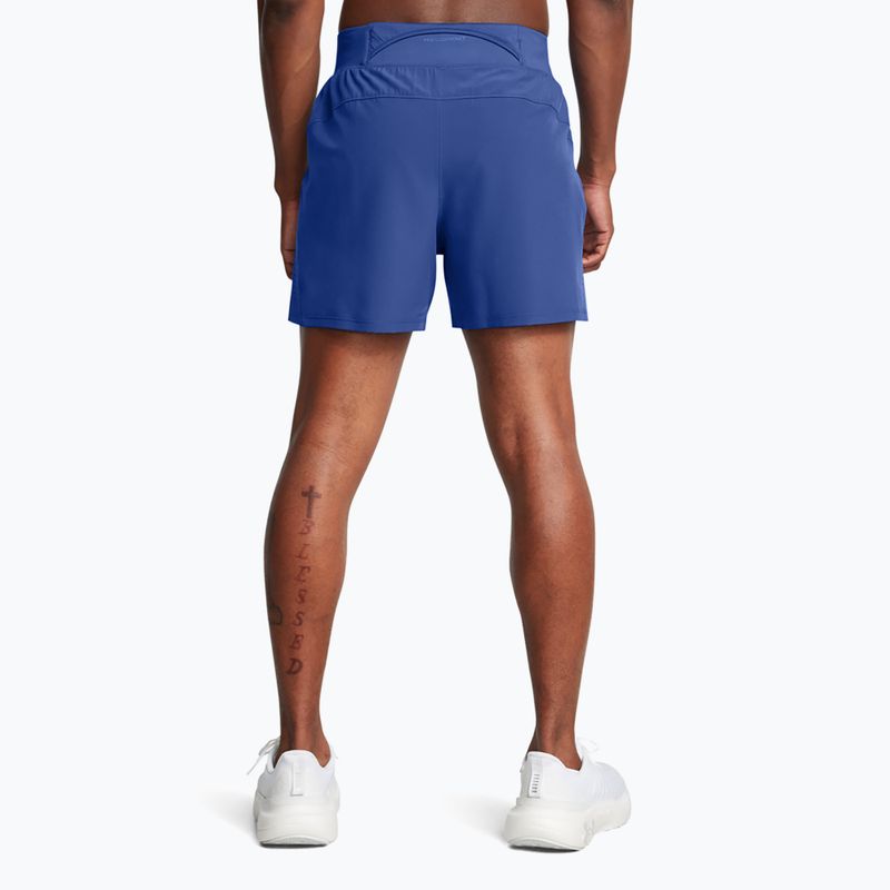 Pantaloni scurți de alergare pentru bărbați Under Armour Launch Elite 5" tech blue/tech blue/reflective 3