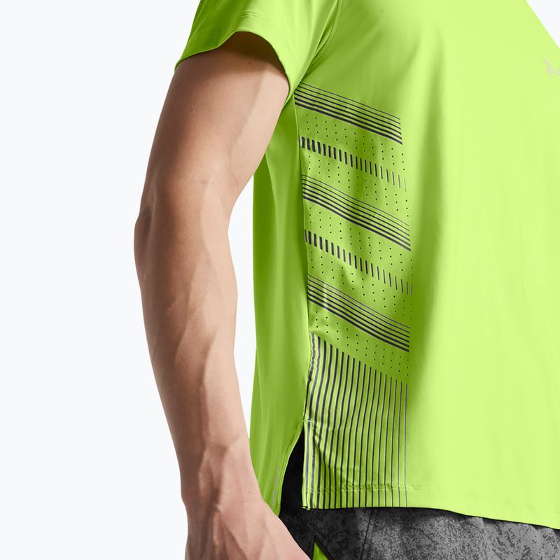 Tricou de alergare Under Armour UA Launch Elite Graphic morph green/castlerock/reflectorizant pentru bărbați 3