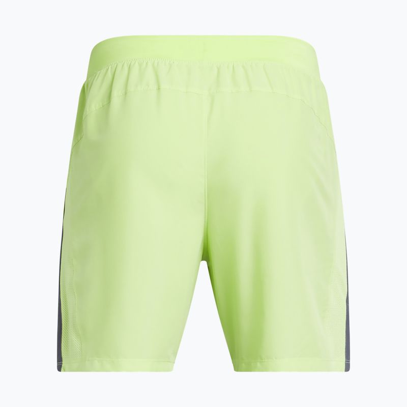 Pantaloni scurți de alergare pentru bărbați Under Armour Launch 7" morph green/castlerock/ reflective 6