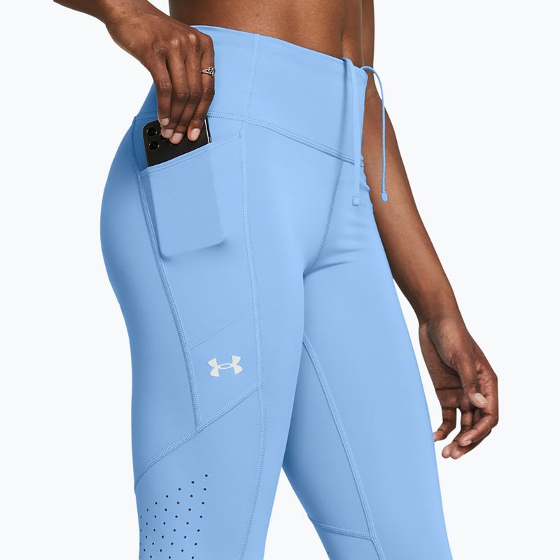 Colanți de alergare pentru femei Under Armour Launch Ankle horizon blue/horizon blue/reflective 4