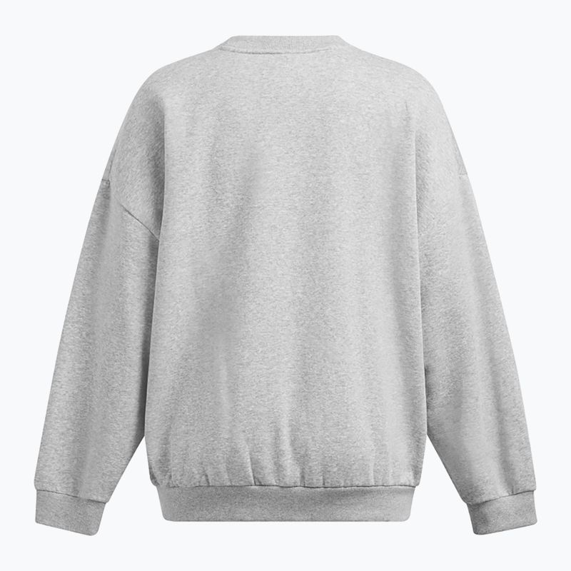 Under Armour femei Rival Fleece OS Crew mod gri lumină heather / alb hanorac 2