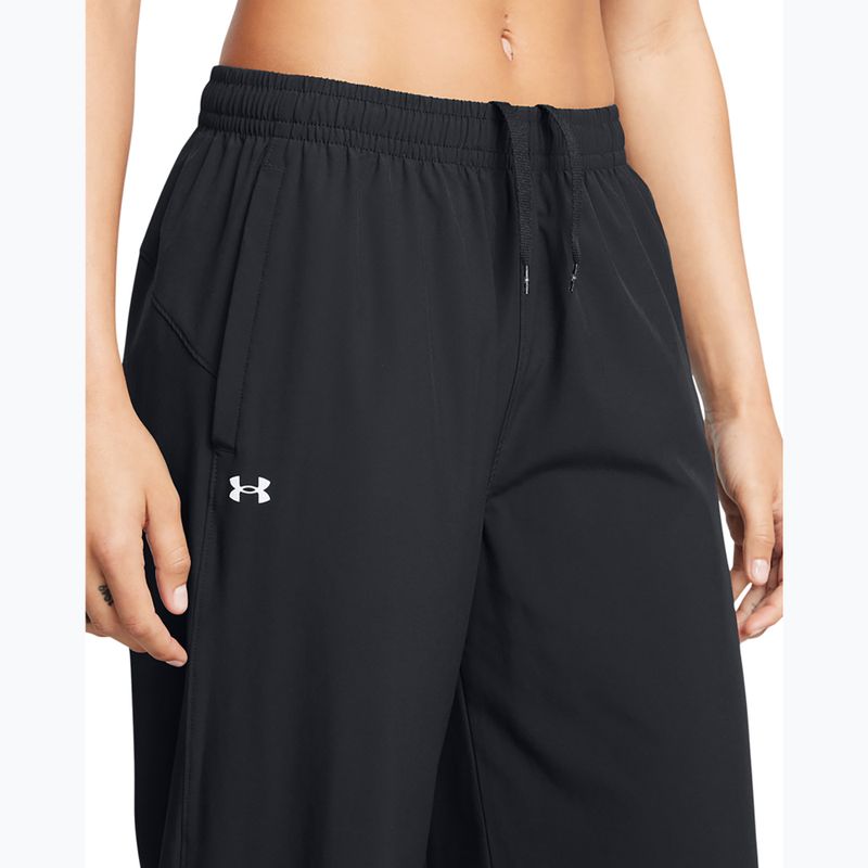 Pantaloni pentru femei Under Armour Rival Wide Leg black / white 4