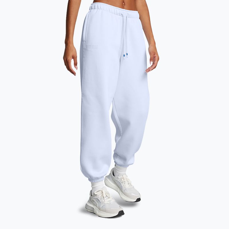 Pantaloni pentru femei Under Armour Icon Fleece Oversized Wordmark nimbus blue/nimbus blue