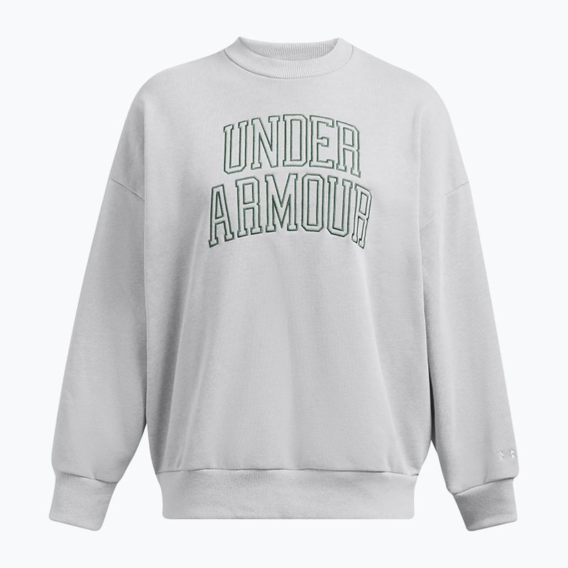 Bluză pentru femei Under Armour Icon Heavyweight Terry Oversized Crew mod gray/forest green