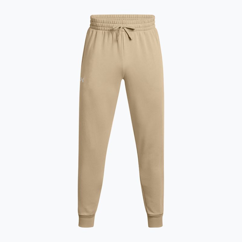 Pantaloni pentru bărbați Under Armour Rival Fleece Joggers city khaki/white 6