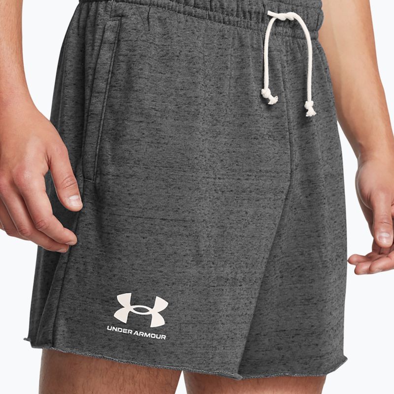 Pantaloni scurți pentru bărbați Under Armour Rival Terry 6in castlerock/onyx white 4