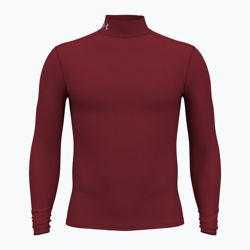 Longsleeve pentru bărbați Under Armour Elite Mock CG cardinal/metallic silver