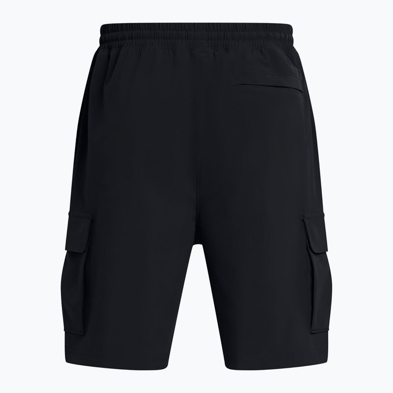 Pantaloni scurți de antrenament pentru bărbați Under Armour Vibe Woven Cargo black/white 2