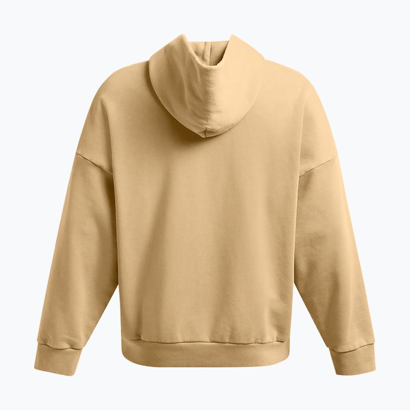 Hanorac pentru bărbați Under Armour Icon HWT Fleece Wash OS Hoodie camel/white 6