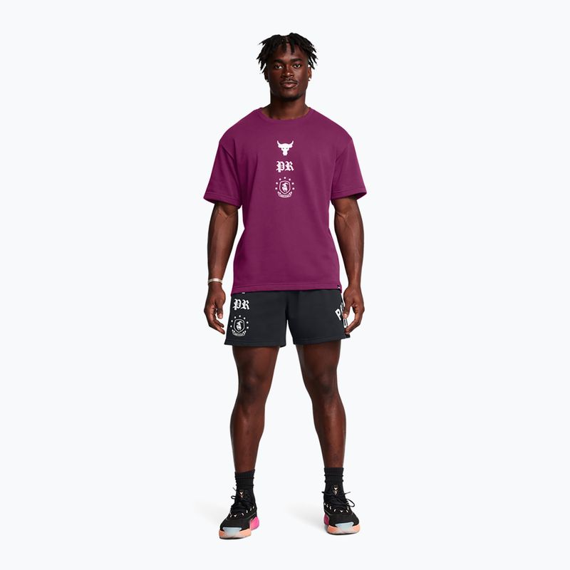 Pantaloni scurți pentru bărbați Under Armour Project Rock Terry Badge Of Honor Fleece black 2