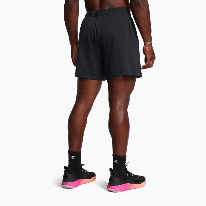 Pantaloni scurți pentru bărbați Under Armour Project Rock Terry Badge Of Honor Fleece black 3