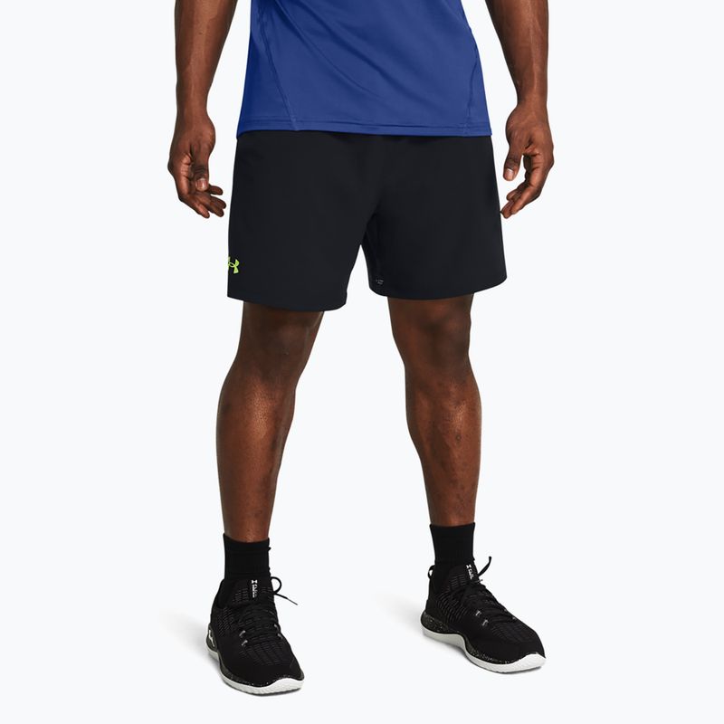 Pantaloni scurți de antrenament pentru bărbați Under Armour UA Vanish Woven 6in black/morph green