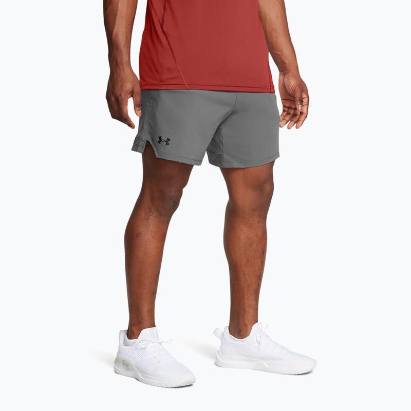 Pantaloni scurți de antrenament pentru bărbați Under Armour Ua Vanish Woven 6in castlerock/black
