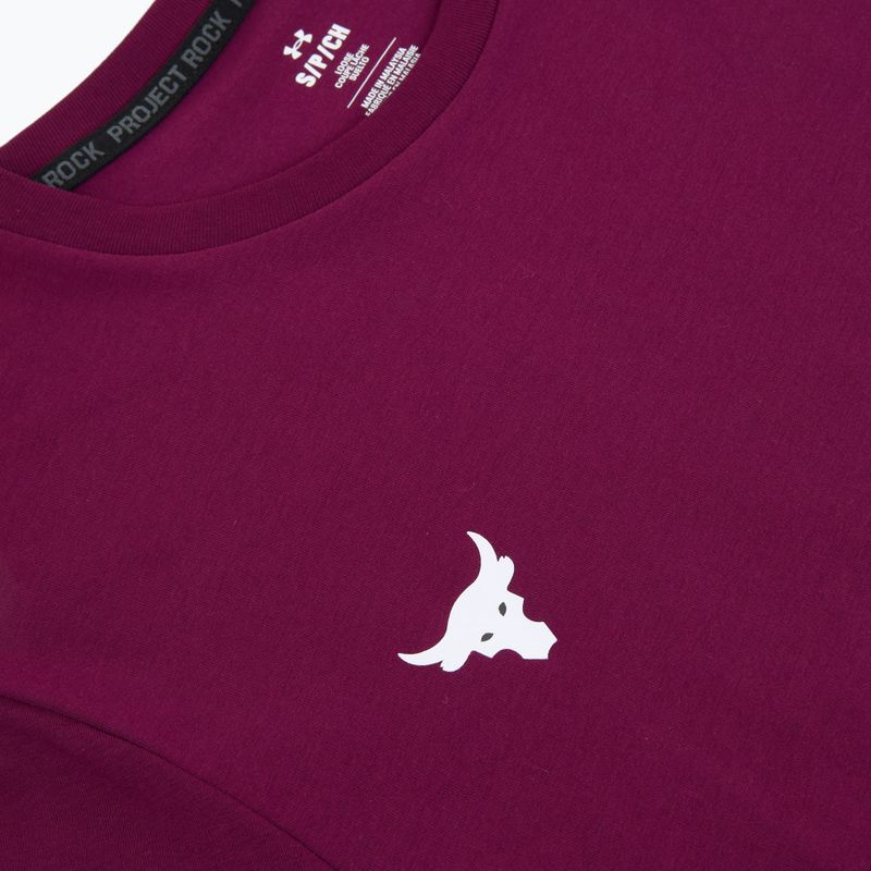 Tricou de antrenament bărbați Under Armour Project Rock Badge Of Honor purple 5