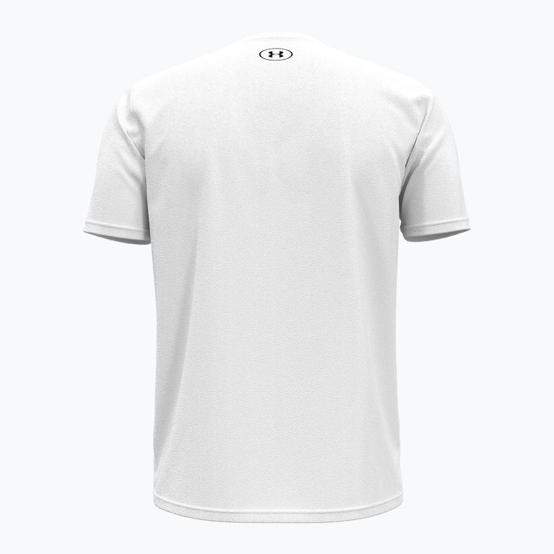 Tricou de antrenament pentru bărbați Under Armour Sliced Wordmark 60/40S white/black 2