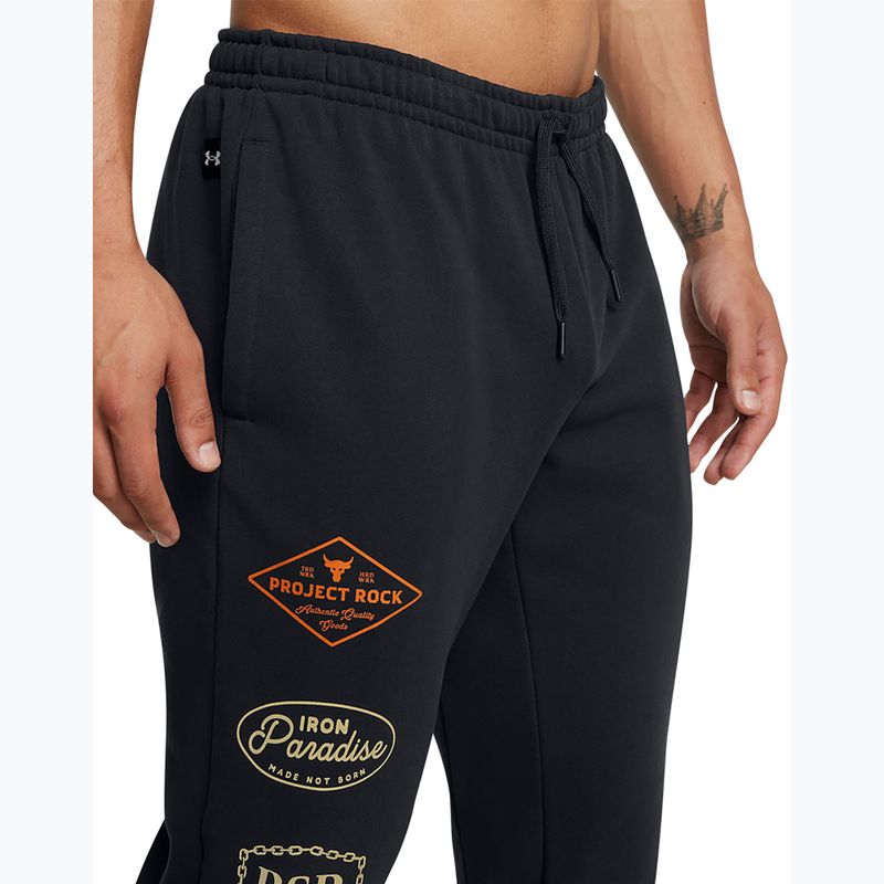 Pantaloni de antrenament pentru bărbați Under Armour Project Rock Heavyweight Tools Of The Trade black/silt 4