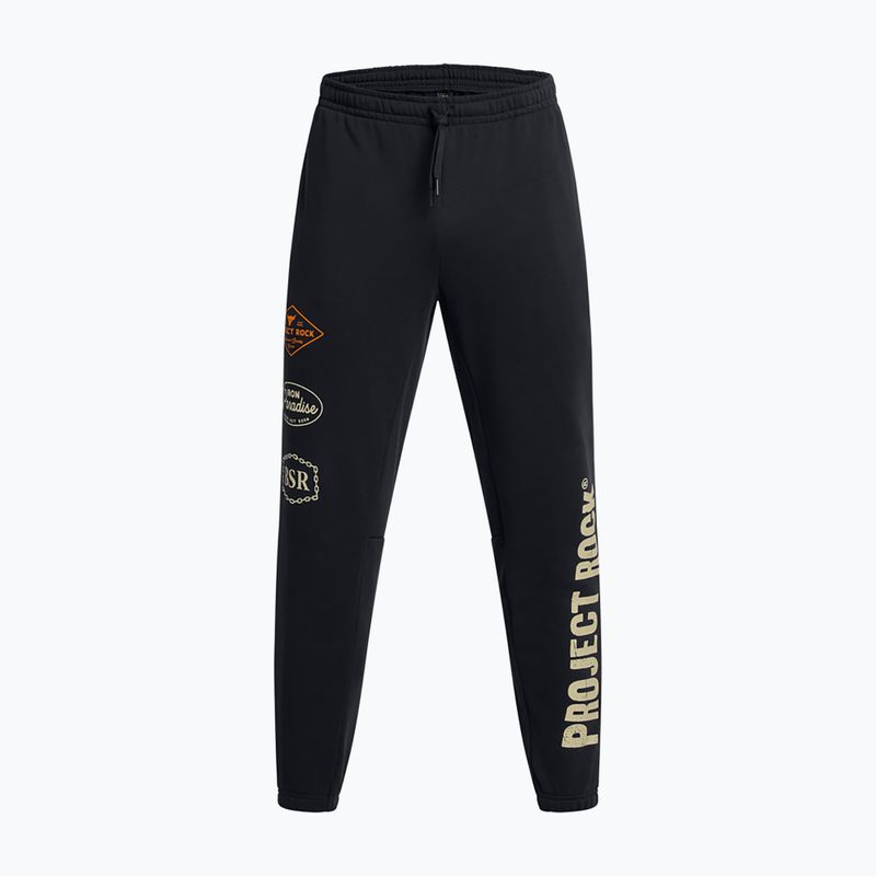 Pantaloni de antrenament pentru bărbați Under Armour Project Rock Heavyweight Tools Of The Trade black/silt 5